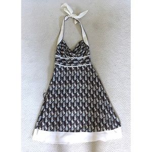 Retro halter midi dress